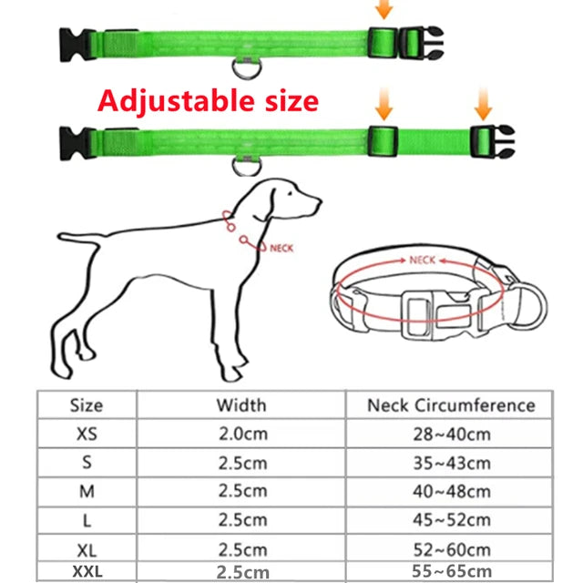 LED Pet Dog Luminous Collar